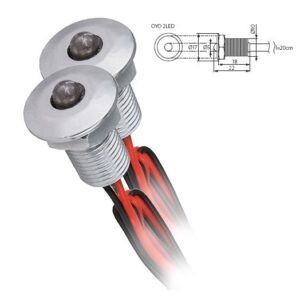 Kit 2 Faretti Led Incasso 0,22w Luce Fredda OYO 2LED